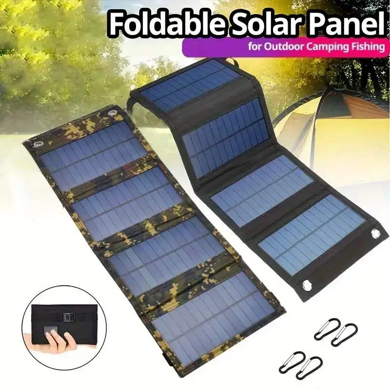 Folding Solar Panel - Portable USB Foldable Solar Panel Folding