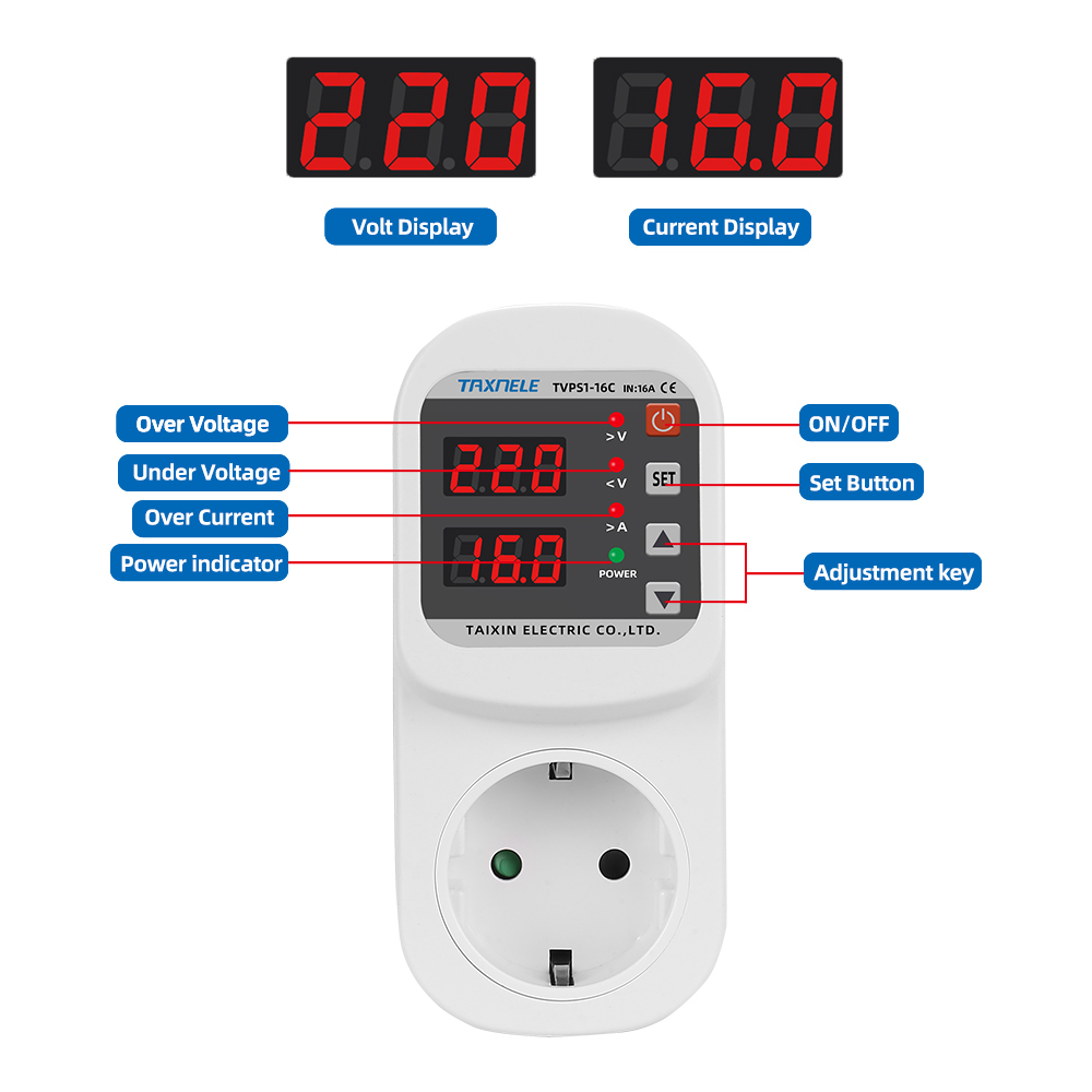 Automatic Voltage Current Prot - Ac Surge Protector recension och pris