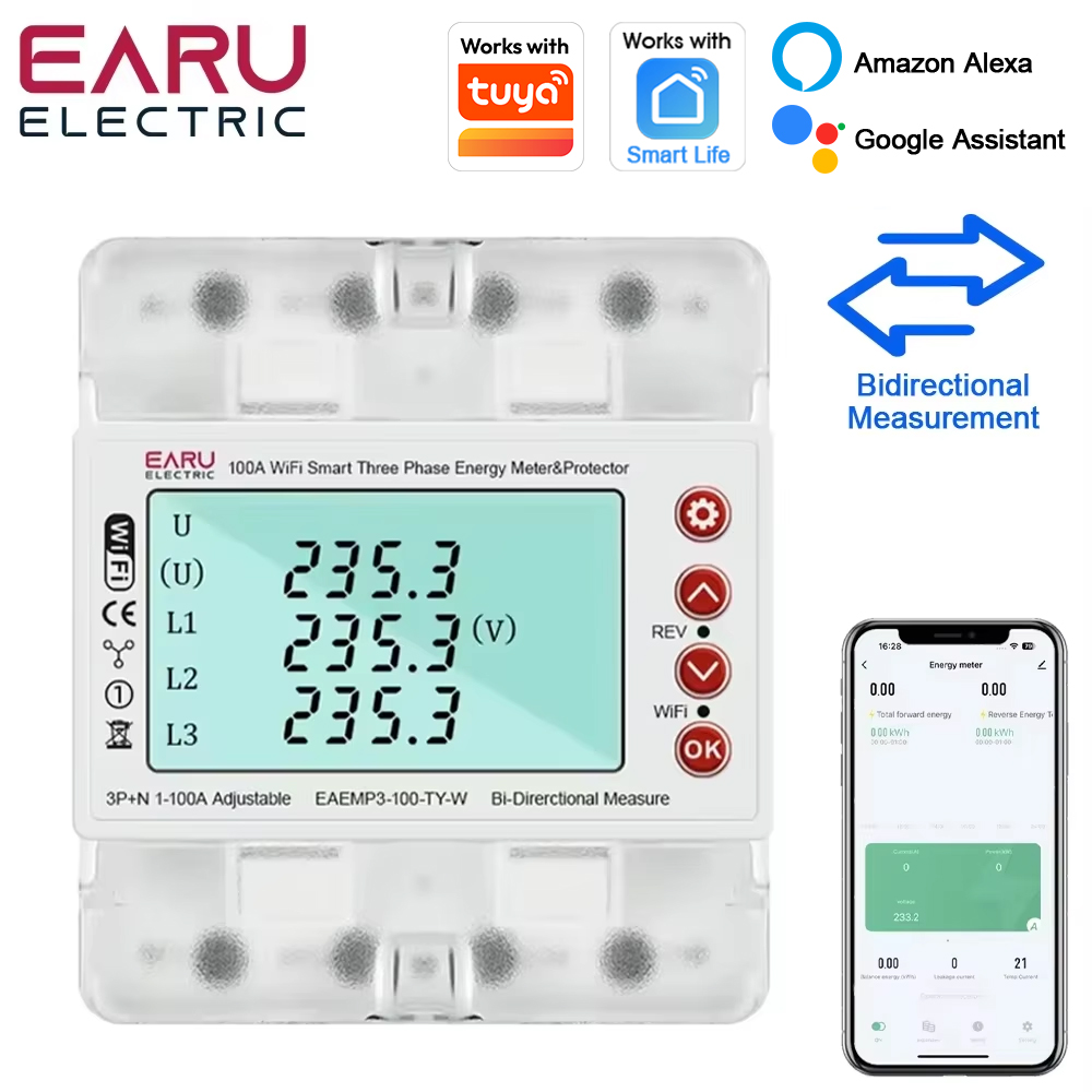 Three Phase AC380V Tuya WiFi S - Ac Surge Protector recension och pris