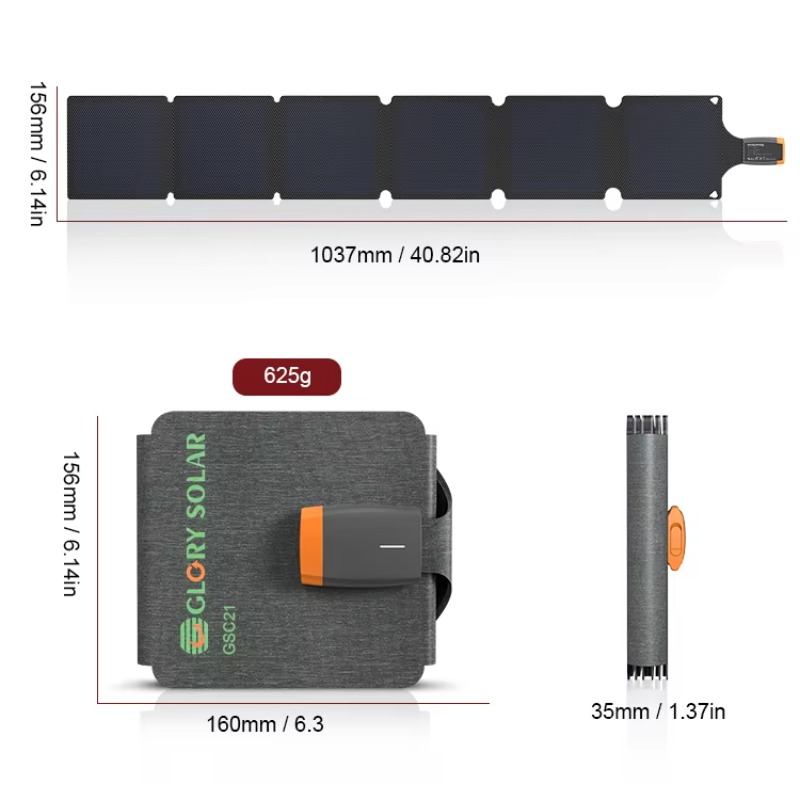 21W 6-Fold Solar Panel Charger - Folding Solar Panel recension och pris