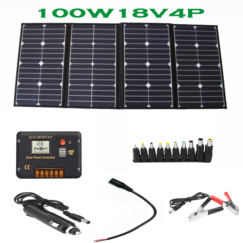 Portable 100 Watt Folding Sola - Folding Solar Panel recension och pris