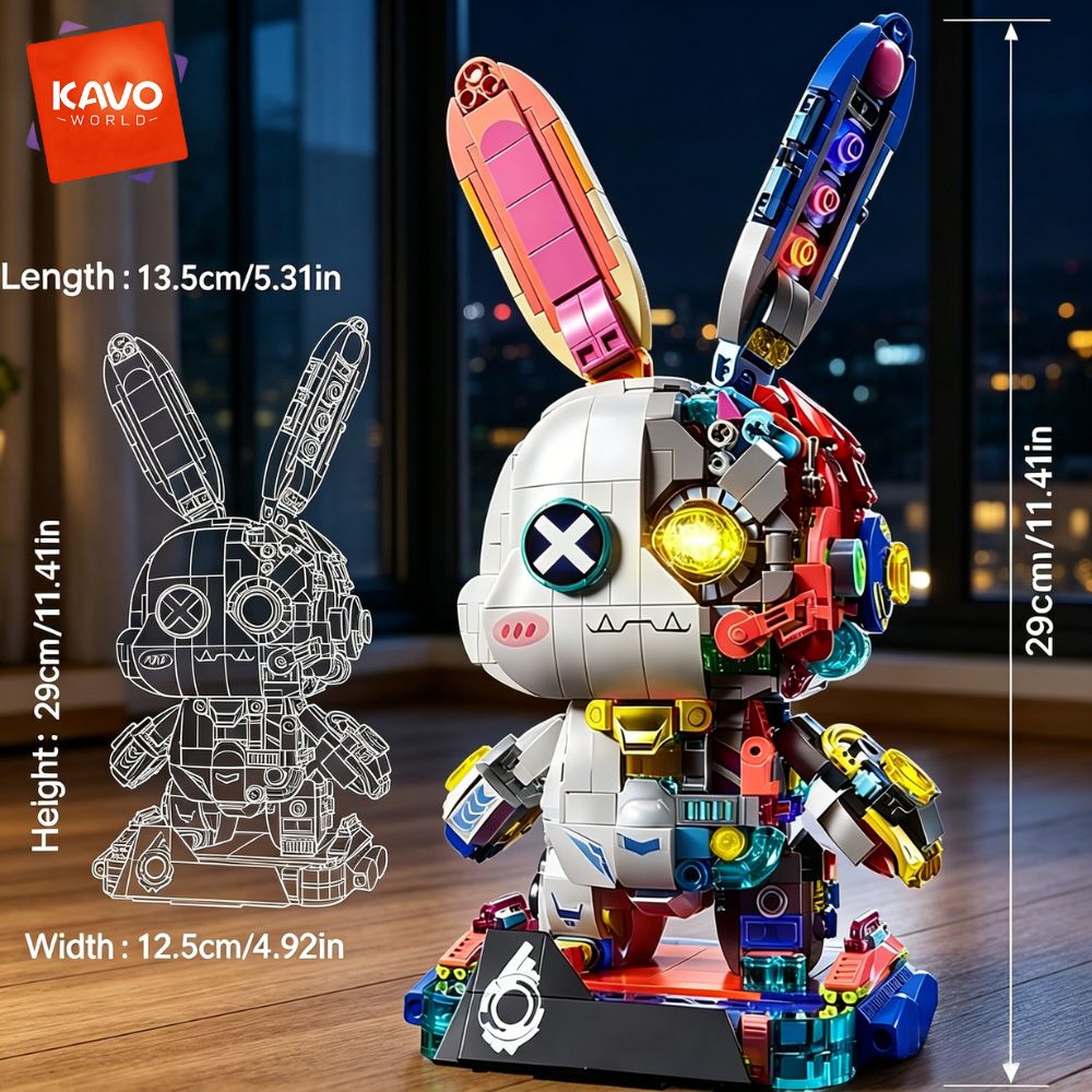 KAVOWORLD 1377PCS Robot Rabbit - Renewable Energy Certificates recension och pris