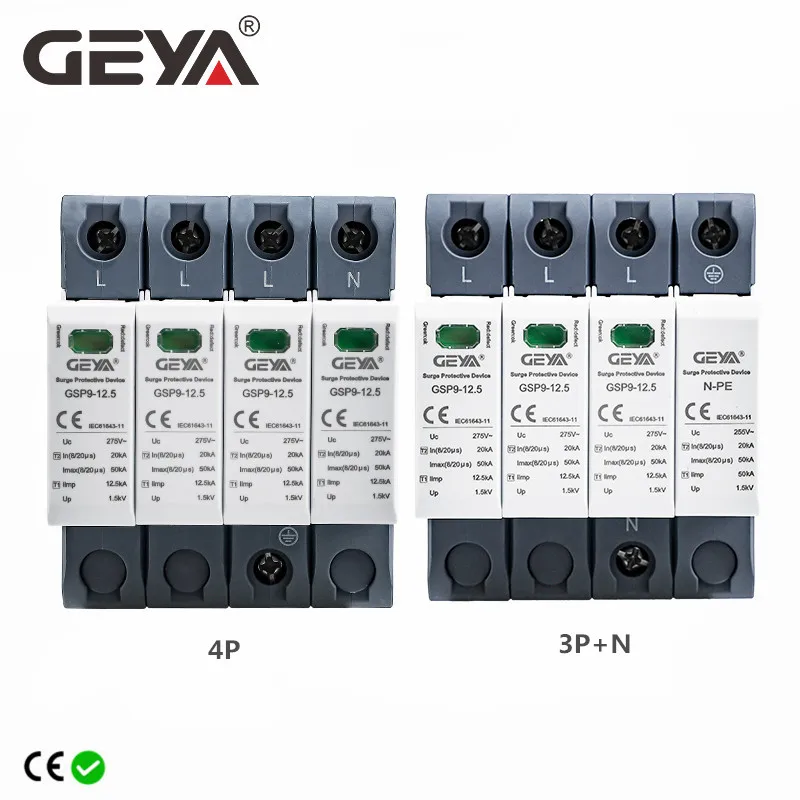 GEYA GSP9 12.5KA T1+T2 SPD 4P  - Ac Surge Protector recension och pris