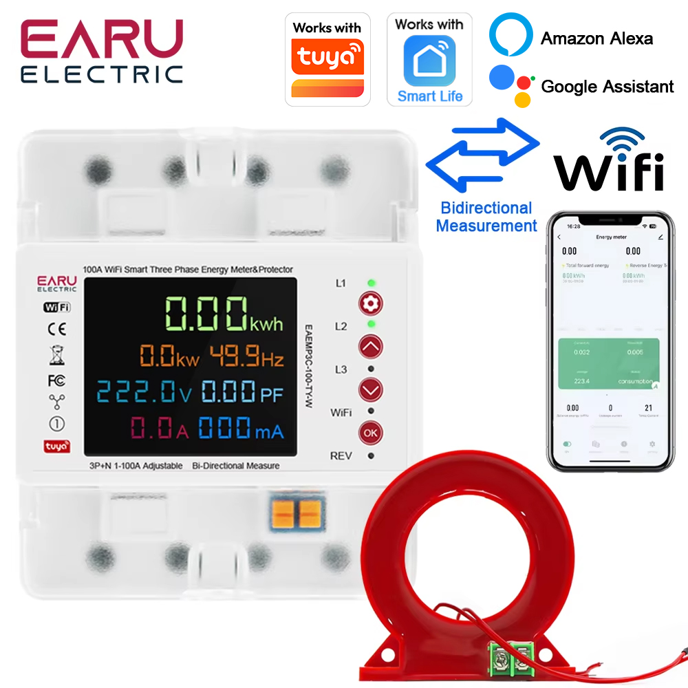 EARU Three Phase Tuya App WiFi - Ac Surge Protector recension och pris