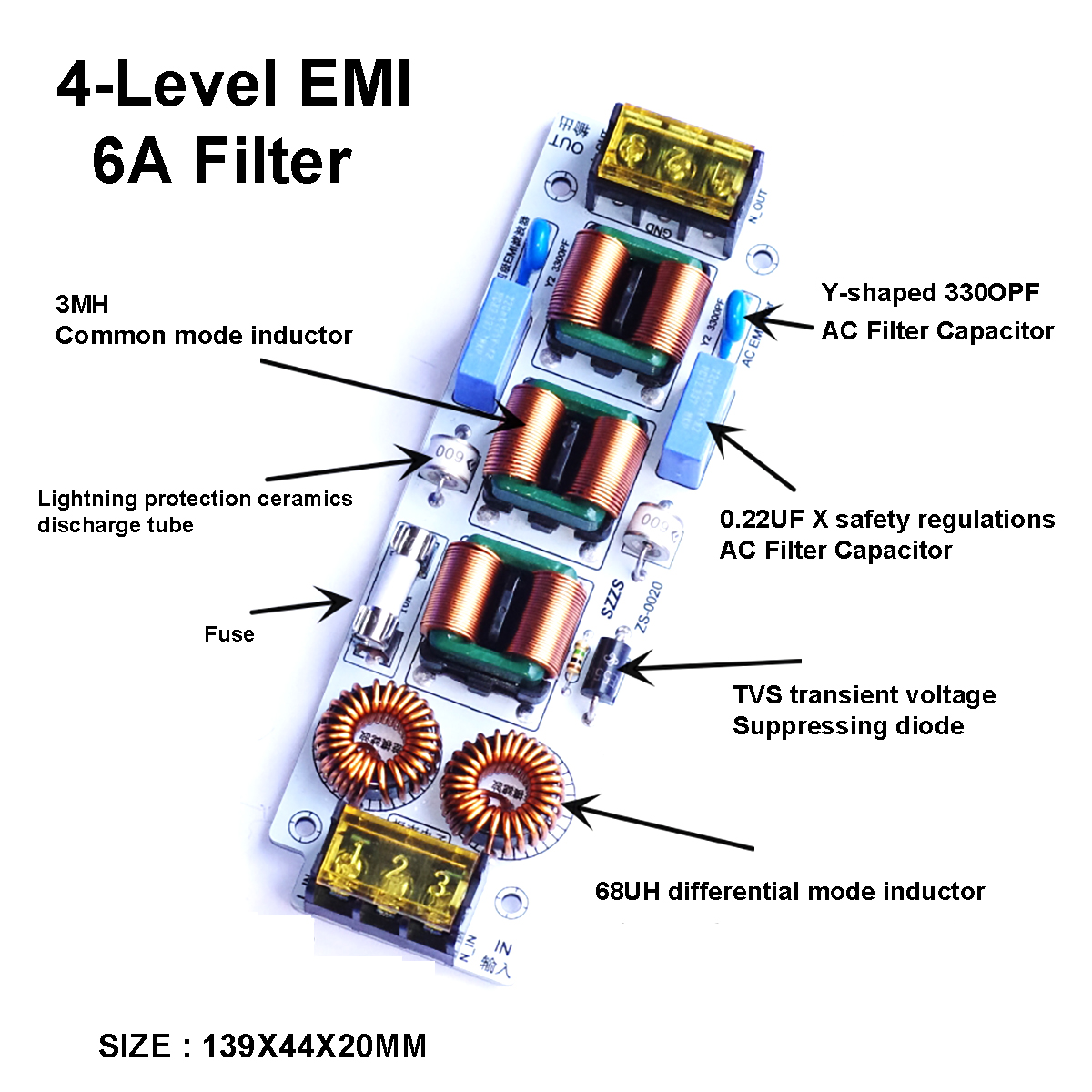 6A/10A 4-Stage EMI Filter | 11 - Ac Surge Protector recension och pris