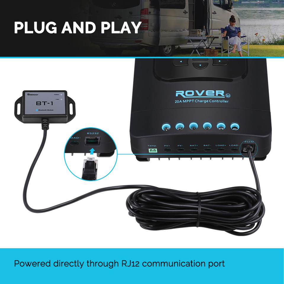 Renogy Bluetooth Module RJ12 C - Renogy Controller Rover recension och pris