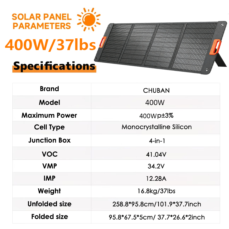 200W Foldable Solar Panel 400w - Folding Solar Panel recension och pris